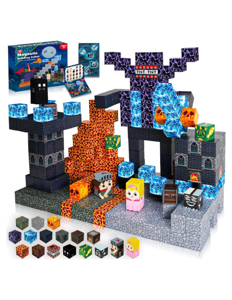 Bloques Magnéticos GraceDuck 100PCS Castillo Oscuro 3+ Años Bloques Magnéticos GraceDuck 100PCS Castillo Oscuro 3+ Años