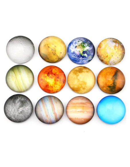 Imanes de Refrigerador Planetarios SINKSONS - Paquete de 12 Imanes de Refrigerador Planetarios SINKSONS - Paquete de 12
