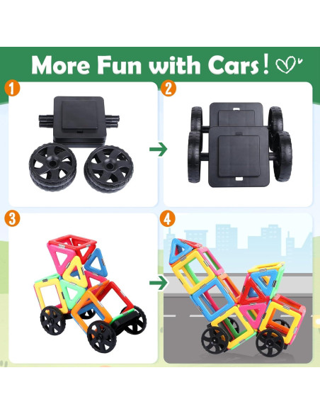 Bloques Magnéticos Coodoo con Coches Juguetes 3D para Niños Bloques Magnéticos Coodoo con Coches Juguetes 3D para Niños