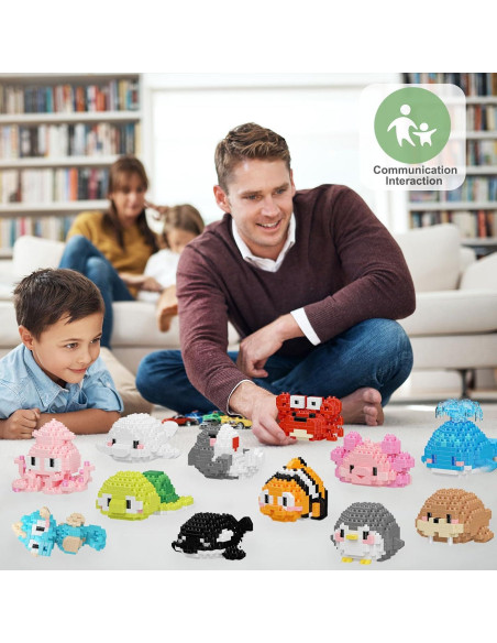 Set de Bloques de Construcción Animales Marinos TENYEAH 12 Piezas Set de Bloques de Construcción Animales Marinos TENYEAH 12 Piezas