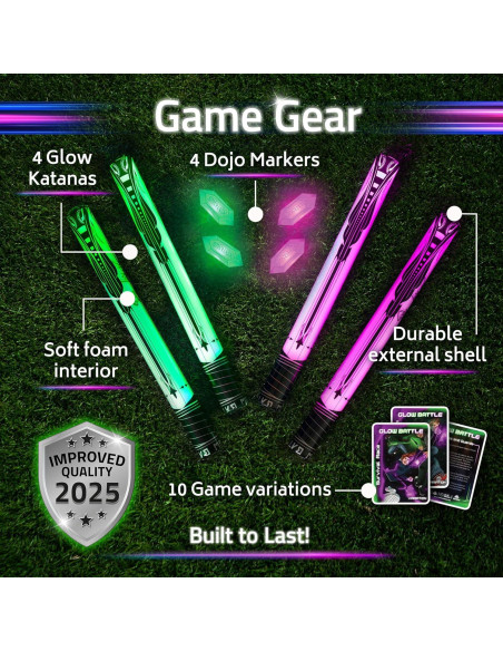 Juego de Espadas Ninja Brillantes Starlux - 4 Katanas para Niños 8-12 Juego de Espadas Ninja Brillantes Starlux - 4 Katanas para Niños 8-12