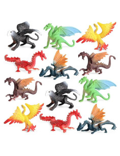Figuras de Dragón Mini EOIVSH - 12 Piezas Juguetes para Niños