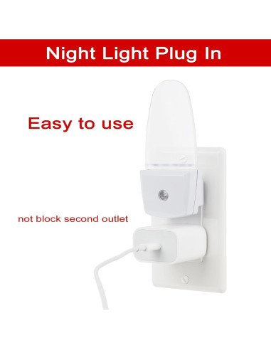 Lámpara de Noche LED Roja GREENIC 4 Pack con Sensor Automático