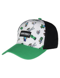 Gorra Snapback Juvenil Minecraft Mobs Flotantes Negra