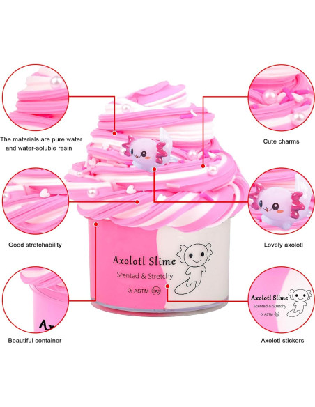 Slime de Mantequilla de Axolote Niuruilsi 200ml Aromatizado Durazno Slime de Mantequilla de Axolote Niuruilsi 200ml Aromatizado Durazno