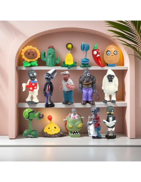 Conjunto de Juguetes de Peluche PVZ JHESAO 16 PCS 4-7 cm Conjunto de Juguetes de Peluche PVZ JHESAO 16 PCS 4-7 cm