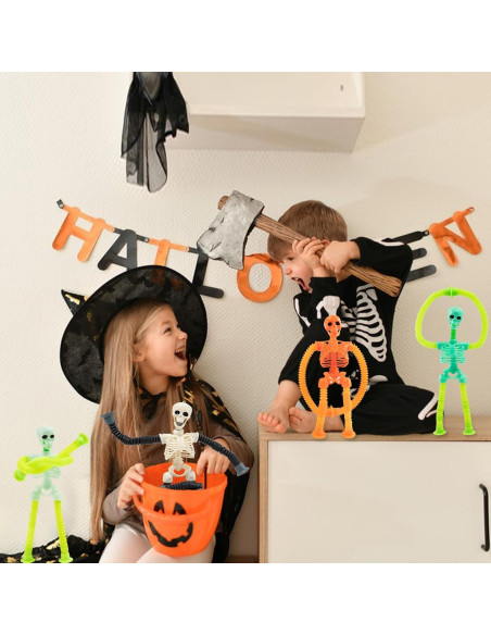 Juguetes de Esqueleto Telescópicos TeePolly 4 Piezas Halloween Juguetes de Esqueleto Telescópicos TeePolly 4 Piezas Halloween