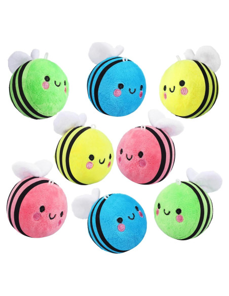 8 Abejas de Peluche Suave Sratte 8 cm para Decoración Fiesta 8 Abejas de Peluche Suave Sratte 8 cm para Decoración Fiesta