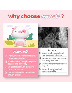 Almohada de Peluche Kawaii Vaca Fresa 20.32 cm Mewaii 2