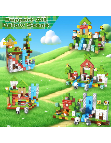 Bloques Magnéticos Annexfun 200PCS Juguetes STEM 3+ Años Bloques Magnéticos Annexfun 200PCS Juguetes STEM 3+ Años