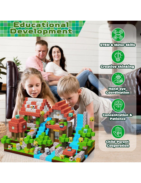 Bloques Magnéticos Annexfun 200PCS Juguetes STEM 3+ Años Bloques Magnéticos Annexfun 200PCS Juguetes STEM 3+ Años