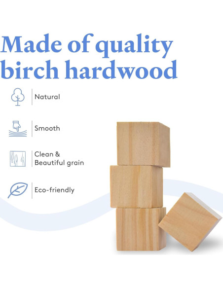 Cubos de Madera DIY 1" Woodpeckers - Paquete de 100 Bloques Cubos de Madera DIY 1" Woodpeckers - Paquete de 100 Bloques