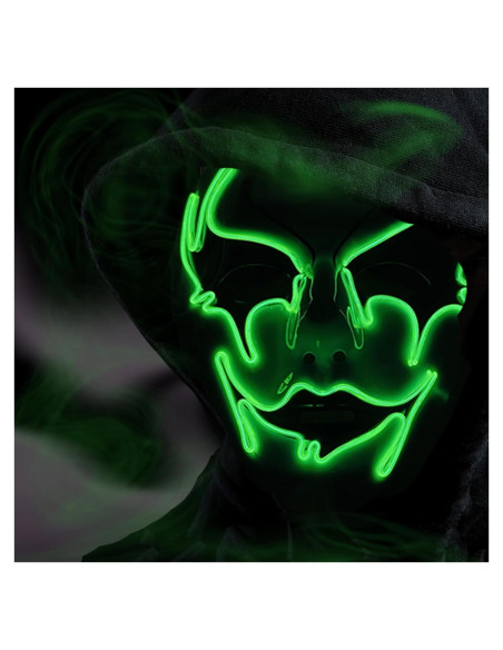 Máscara de Purga LED Halloween Verde - Brillante y Espeluznante Máscara de Purga LED Halloween Verde - Brillante y Espeluznante