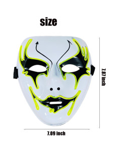 Máscara de Purga LED Halloween Verde - Brillante y Espeluznante 2