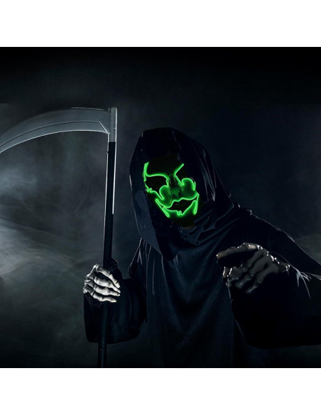 Máscara de Purga LED Halloween Verde - Brillante y Espeluznante Máscara de Purga LED Halloween Verde - Brillante y Espeluznante
