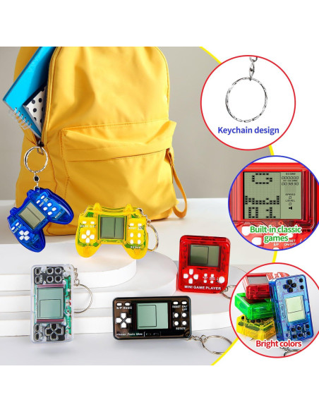 Llavero de Videojuegos HFWTWPY - 6 Piezas Retro para Fiesta Llavero de Videojuegos HFWTWPY - 6 Piezas Retro para Fiesta