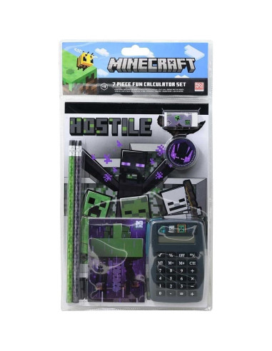Suministros Escolares Minecraft - Paquete 7 Piezas para Niños