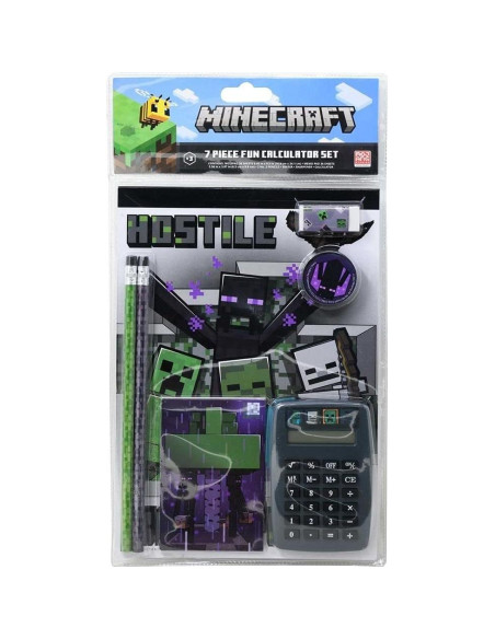 Suministros Escolares Minecraft - Paquete 7 Piezas para Niños Suministros Escolares Minecraft - Paquete 7 Piezas para Niños
