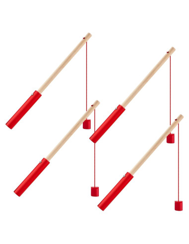 Varas de Pesca Magnéticas de Madera Sumind - 4 Piezas 24 cm