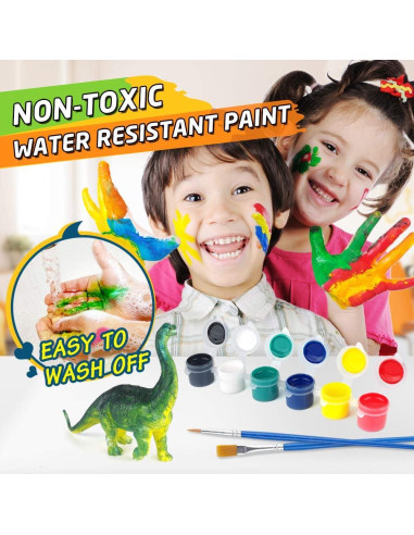 Set de Manualidades BAODLON para Niños - Pintura Dinosaurios 10 Figuras
