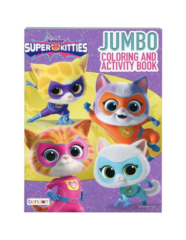 Conjunto de Libros para Colorear SuperKitties Disney 4-8 años