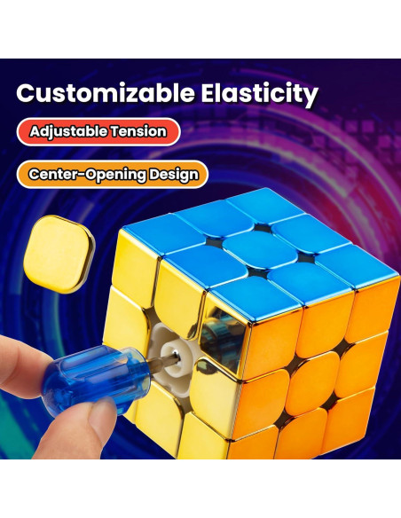 Cubo Rápido 3x3 GONINO Espejo Magnético con Soporte Cubo Rápido 3x3 GONINO Espejo Magnético con Soporte