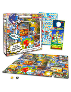 Rompecabezas Sonic the Hedgehog 1000 Piezas + Stickers