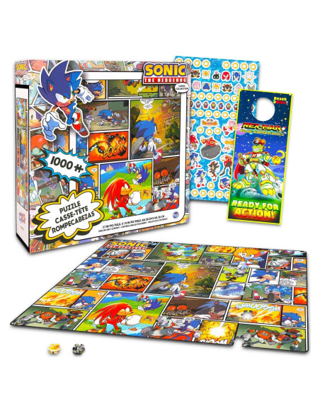 Rompecabezas Sonic the Hedgehog 1000 Piezas + Stickers Rompecabezas Sonic the Hedgehog 1000 Piezas + Stickers