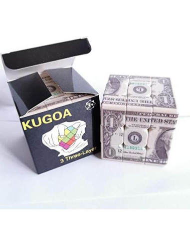 Cubo Rubik 3x3 Patrón Billetes de Dólar LoyoE 5.6cm