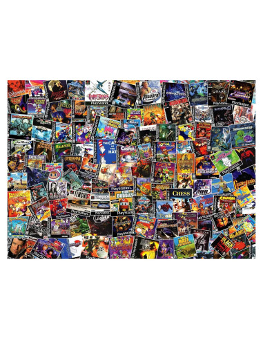 Rompecabezas 1000 Piezas Toynk Collage Videojuegos Retro 71x50 cm