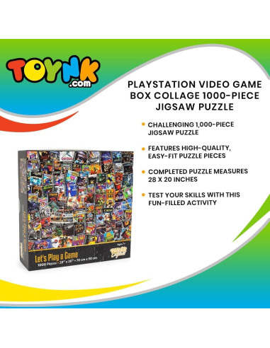 Rompecabezas 1000 Piezas Toynk Collage Videojuegos Retro 71x50 cm