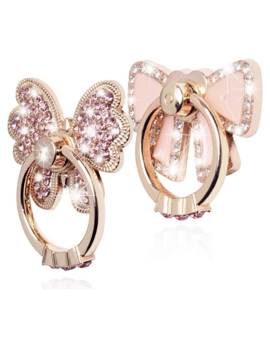 Soporte de Anillo para Dedo WATACHE Rosa 360 para Smartphones