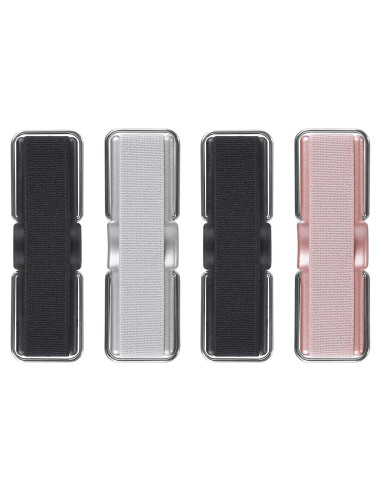 Soporte para teléfono CISID 4 Pcs con correa elástica - Negro, Plata, Rosa, Oro