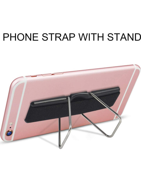Soporte para teléfono CISID 4 Pcs con correa elástica - Negro, Plata, Rosa, Oro Soporte para teléfono CISID 4 Pcs con correa elástica - Negro, Plata, Rosa, Oro