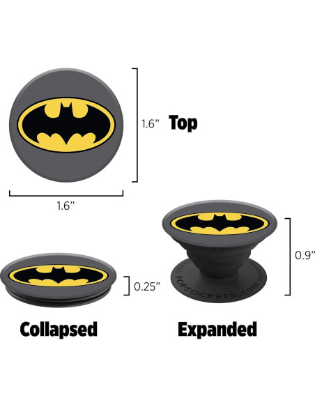 PopSockets Agarre Colapsable Batman - Soporte para Teléfonos PopSockets Agarre Colapsable Batman - Soporte para Teléfonos