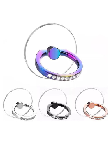 Soporte para Anillo de Teléfono KUTUMYQC 4 Pcs Transparente 360