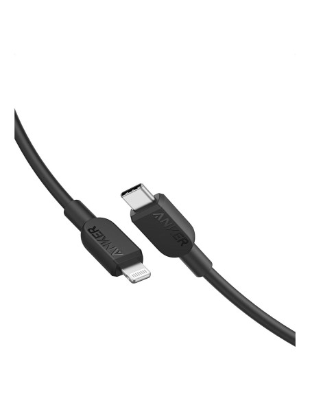 Cable USB C a Lightning Anker 0.91 m Negro MFi Carga Rápida Cable USB C a Lightning Anker 0.91 m Negro MFi Carga Rápida