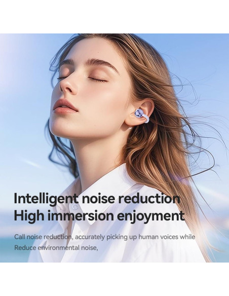 Auriculares Inalámbricos Bluetooth 5.4 Piluyaa M79 Púrpura Auriculares Inalámbricos Bluetooth 5.4 Piluyaa M79 Púrpura