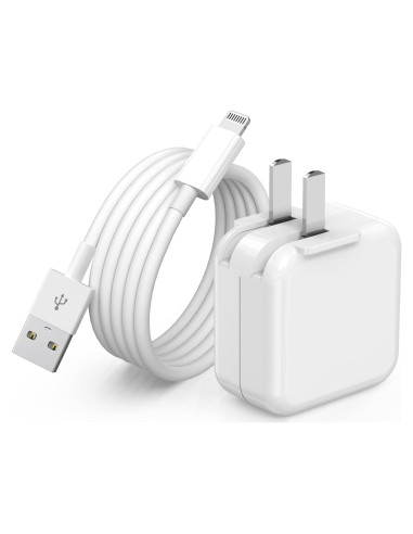Cargador Rápido 12W para iPad y iPhone GOOD EVER Blanco