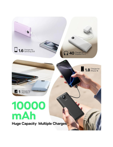 Cargador Portátil VEGER 10000mAh con Enchufe AC Integrado Cargador Portátil VEGER 10000mAh con Enchufe AC Integrado