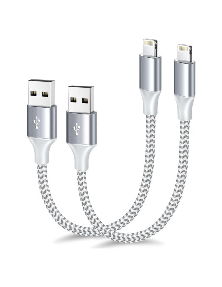 Cargador corto Fushok 30cm USB A a Lightning 2Pack Cargador corto Fushok 30cm USB A a Lightning 2Pack