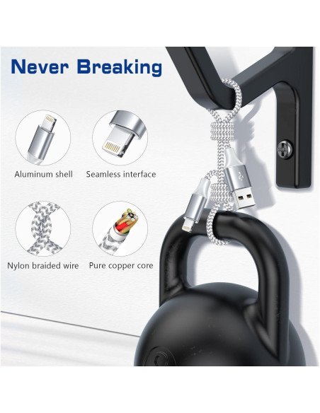 Cargador corto Fushok 30cm USB A a Lightning 2Pack Cargador corto Fushok 30cm USB A a Lightning 2Pack