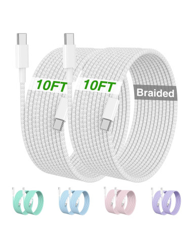 Cable USB C a C 3 Metros Cabepow para iPhone 16 15 Pro Max