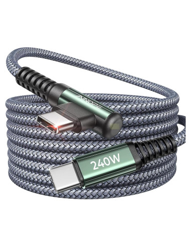 Cable USB C a USB C 240W AINOPE 3M Carga Rápida Ángulo Derecho