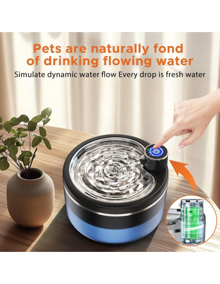 Fuente de Agua Automática para Gatos y Perros Ksuefao 3L Fuente de Agua Automática para Gatos y Perros Ksuefao 3L