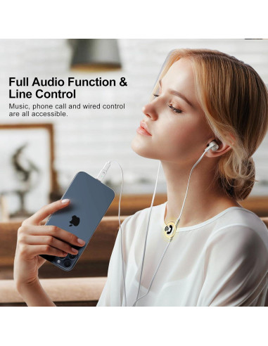 Adaptador de Auriculares Lightning a USB-C TiMOVO Blanco