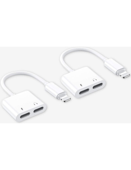 Adaptador Doble Lightning Zoyuzan para iPhone y iPad - Carga y Audio Adaptador Doble Lightning Zoyuzan para iPhone y iPad - Carga y Audio