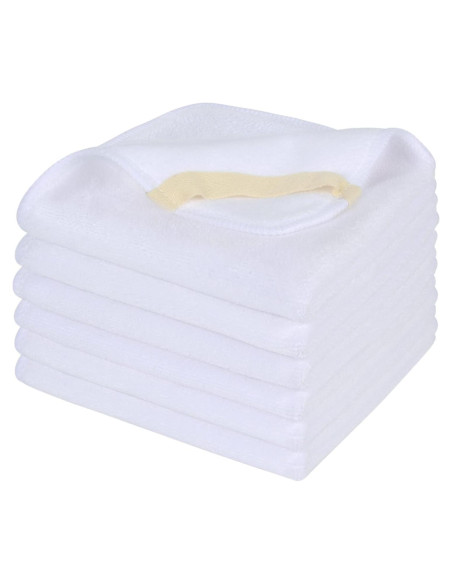 Paños Faciales de Microfibra SINLAND 30x30cm 6 Paquetes Blancos Paños Faciales de Microfibra SINLAND 30x30cm 6 Paquetes Blancos