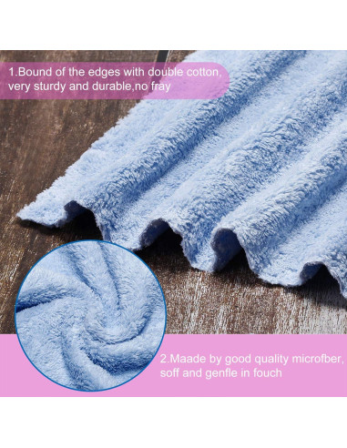 Paños de Lavado Facial Syhood 12 Piezas Microfibra 30x30 cm