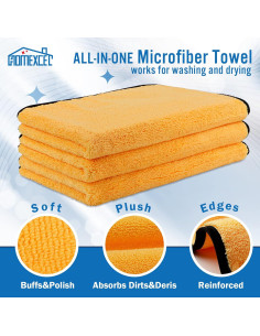 Toallas de Microfibra HOMEXCEL 40.6x61 cm - 3 Paquete 2